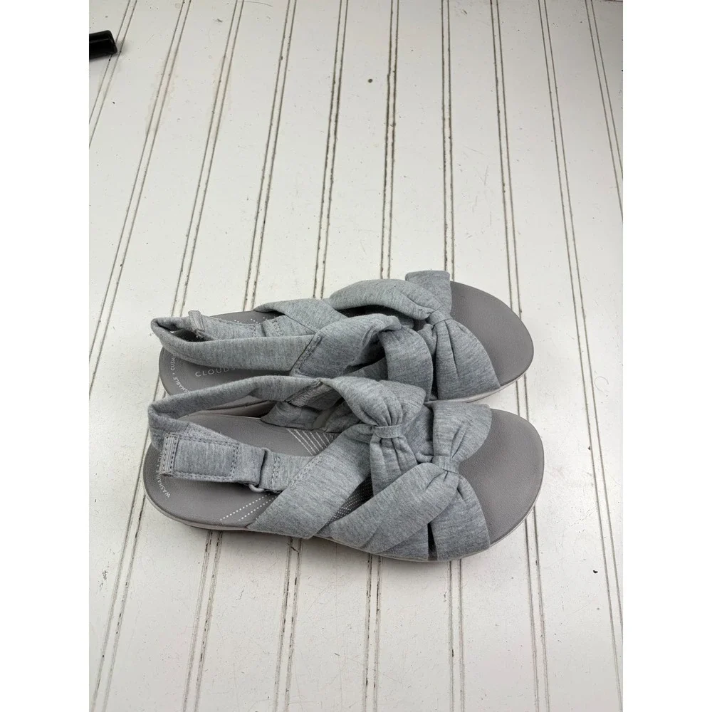 Clarks Cloudsteppers Arla Meg Gray Slingback Sandals Women's Size 7 $86